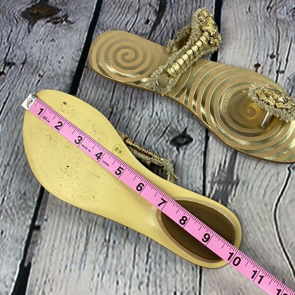 BCBGeneration Sandals Metallic‎ Gold and Tan Sandals Women's Size 8 - Picture 6 of 14